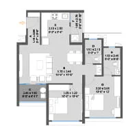 The Winds by Kolte-Patil Bhugaon 2 BHK Floorplan